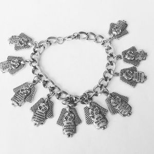 10 Commandments Angel Charm Bracelet, 8"